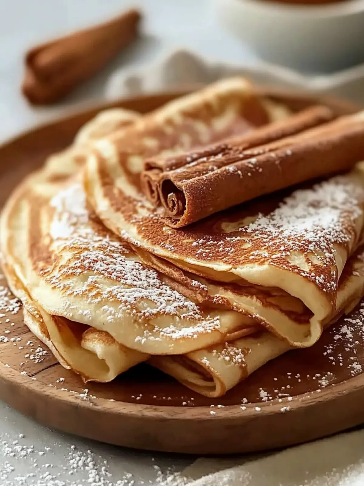 Fluffy High Protein Cinnamon Crepes