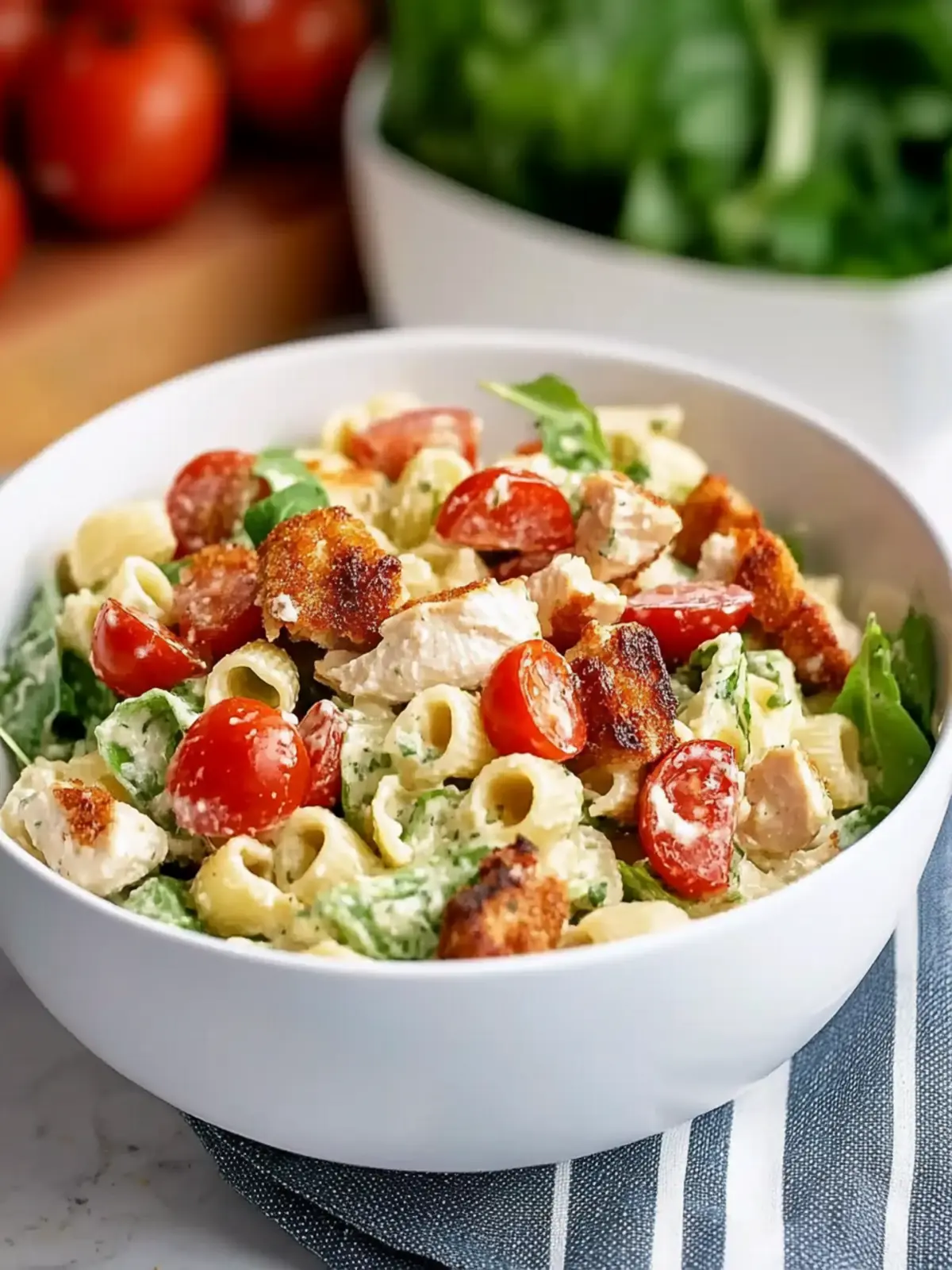 Tasty Chicken Ranch BLT Pasta Salad