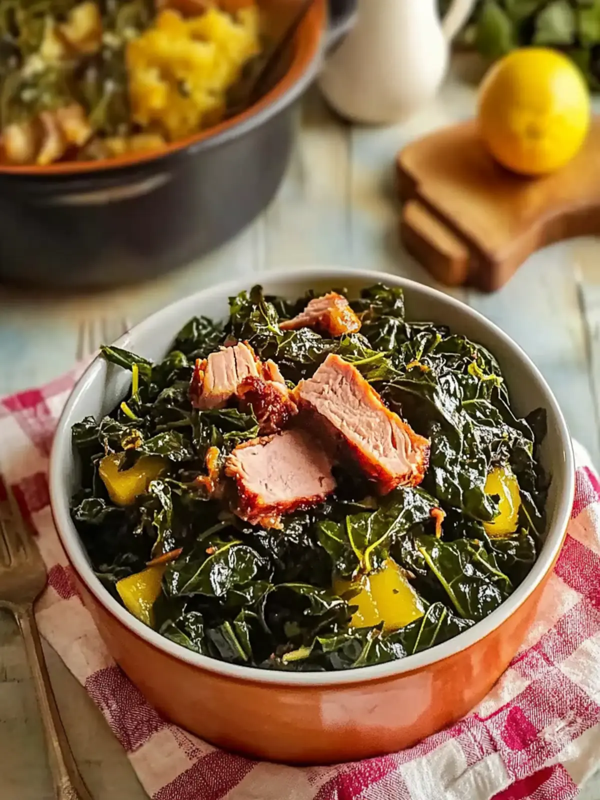 Spicy Collard Greens with Smoked Turkey