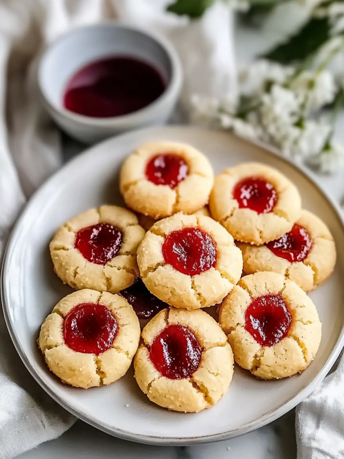 Almond Flour Thumbprint Cookies