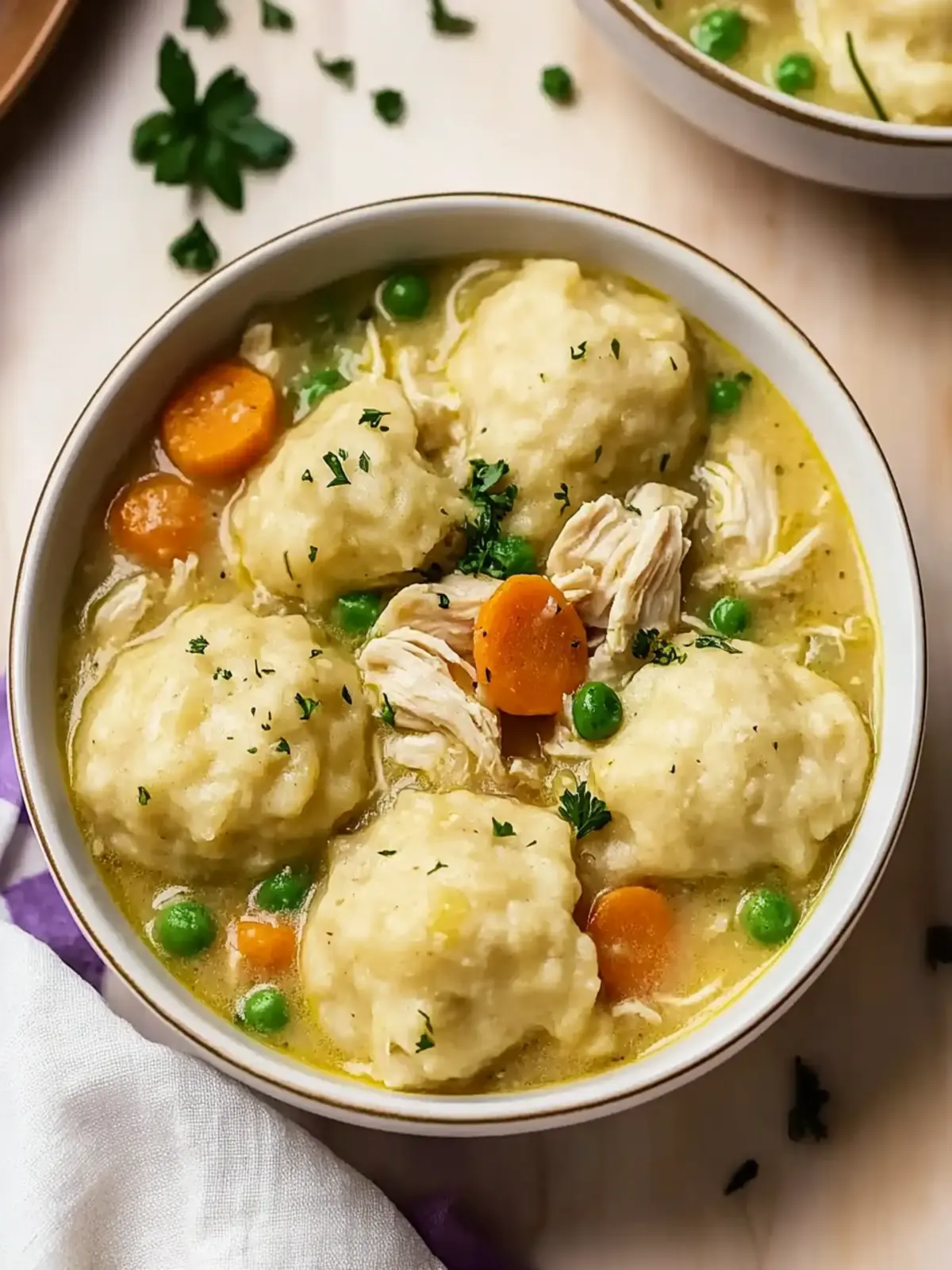 Warm Crockpot Chicken and Dumplings