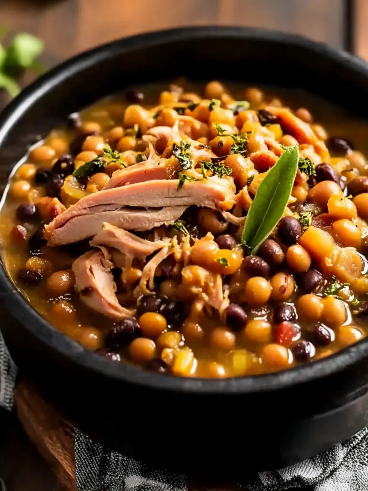 Black Eyed Peas with Smoked Turkey