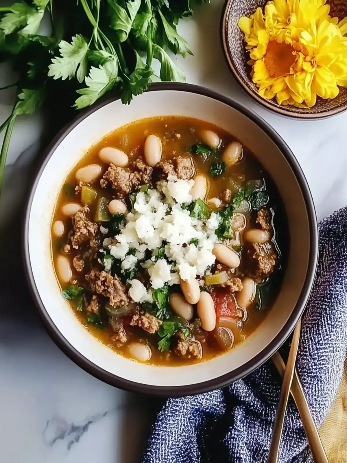Classic White Bean Beef Chili