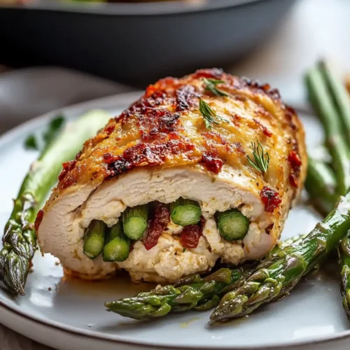 Stuffed Chicken Breast with Asparagus