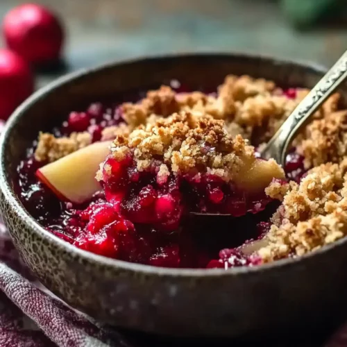 Quick Cranberry Apple Crisp