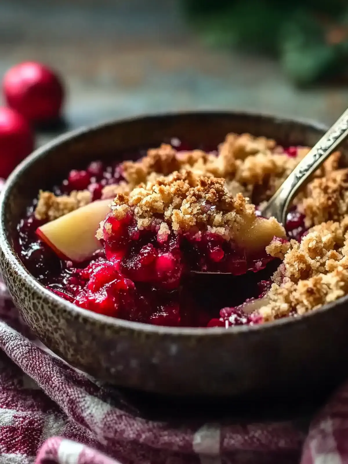 Quick Cranberry Apple Crisp