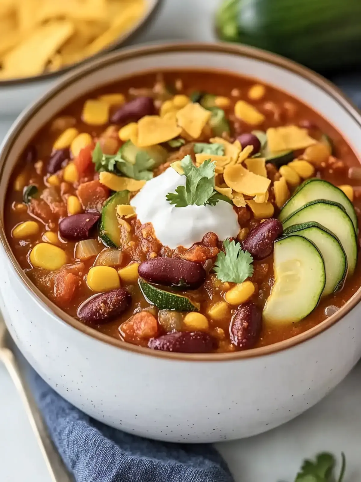 Chunky Crockpot Zucchini Chili