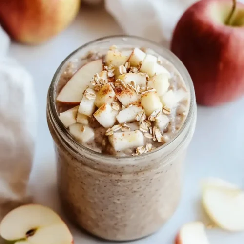 Gluten-Free High Protein Apple Pie Overnight Oats