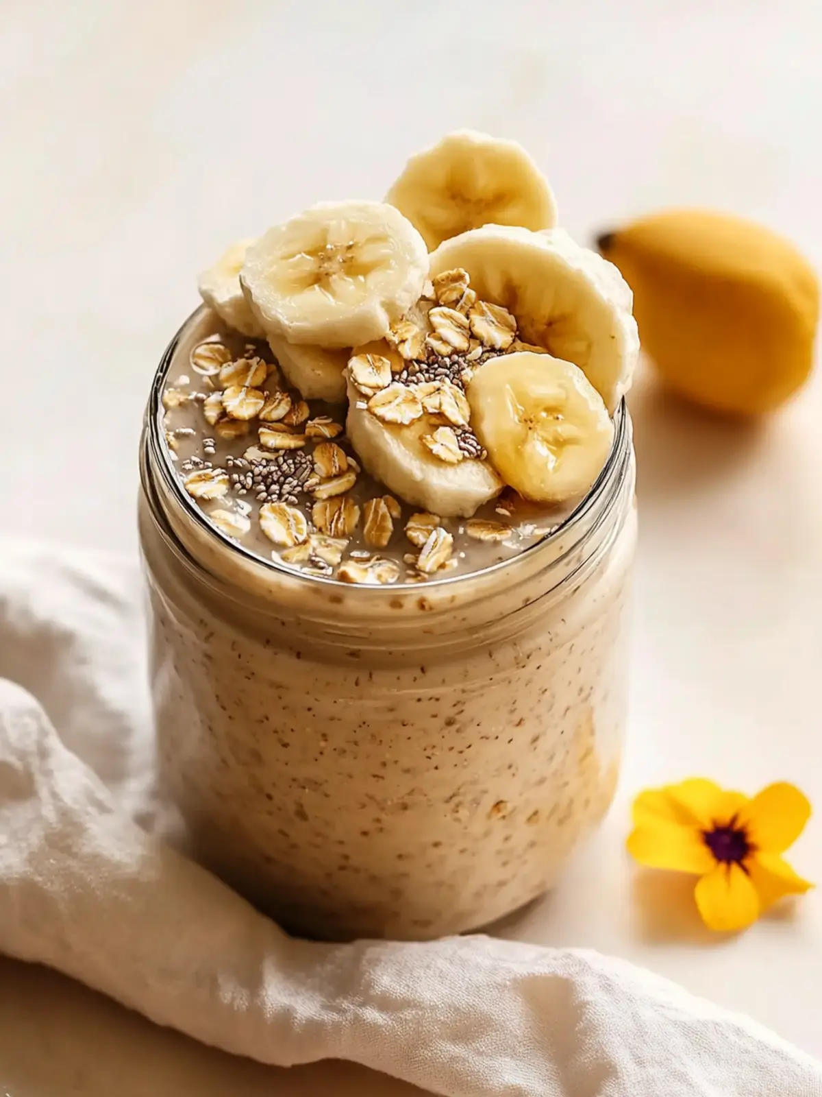 Delicious Banana Overnight Oats for Energizing Mornings