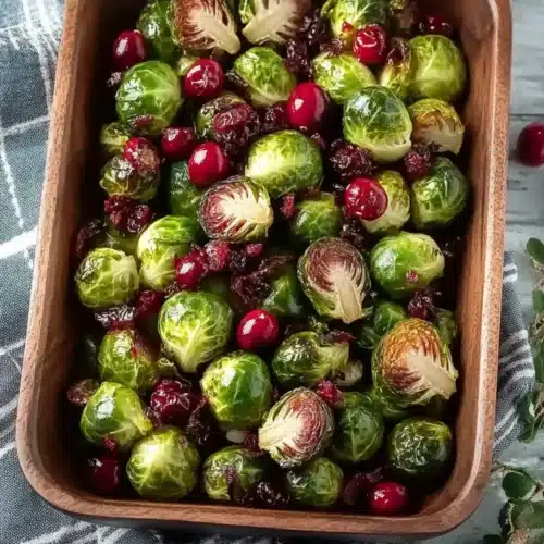 Roasted Brussels Sprouts with Cranberries