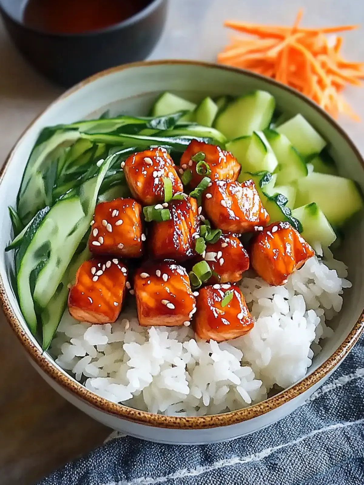Honey Garlic Salmon Bowl