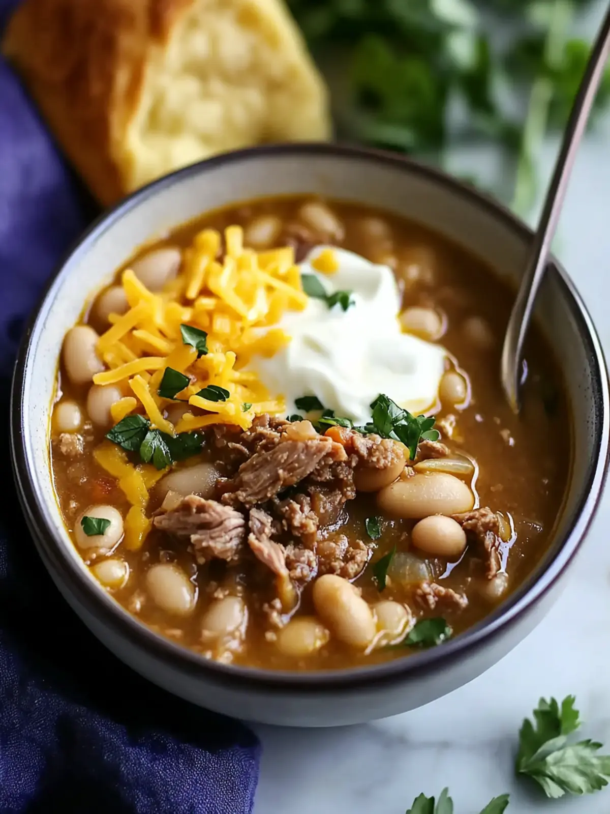 White Bean Beef Chili