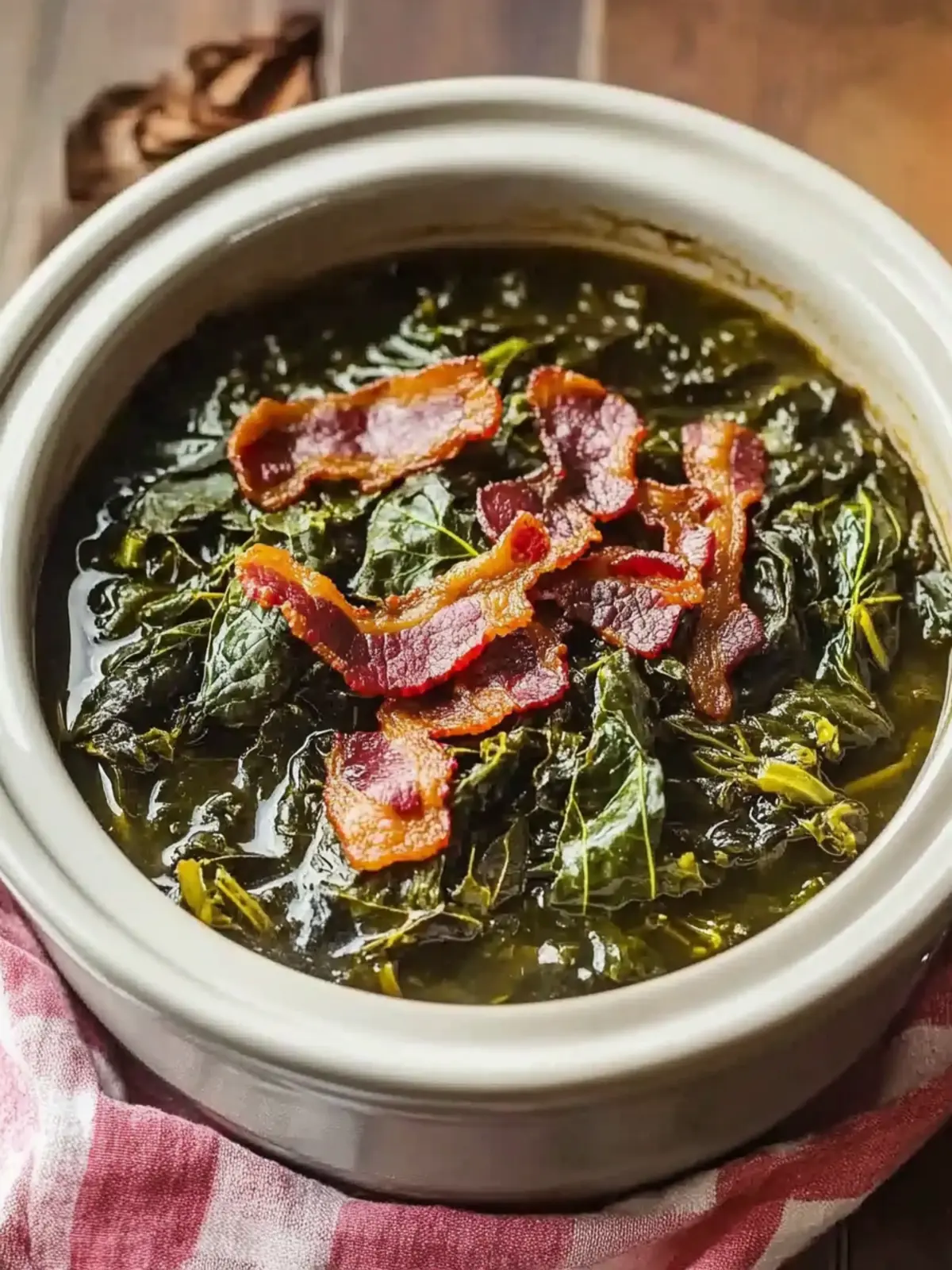 Crock Pot Collard Greens with Bacon