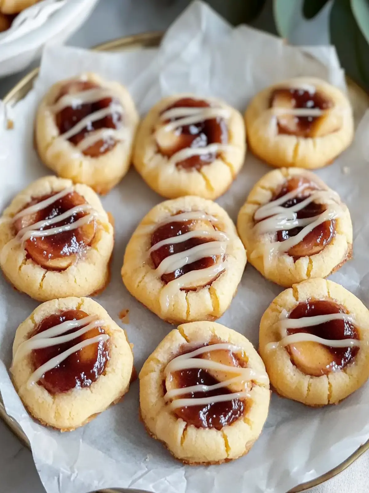 Homemade Apple Butter Thumbprint Cookies