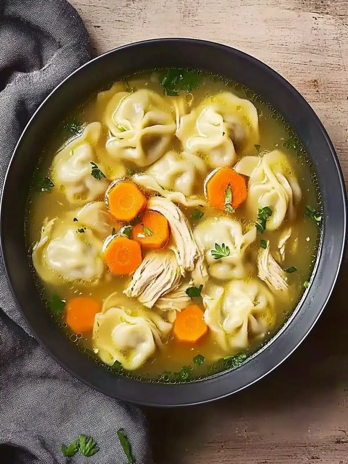 Chicken Noodle Dumpling Soup
