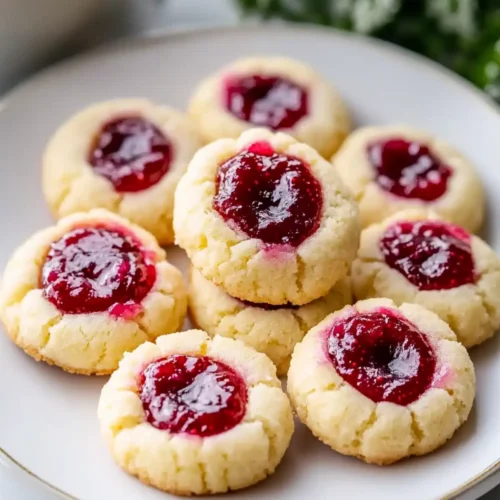 Jammy Cream Cheese Thumbprint Cookies