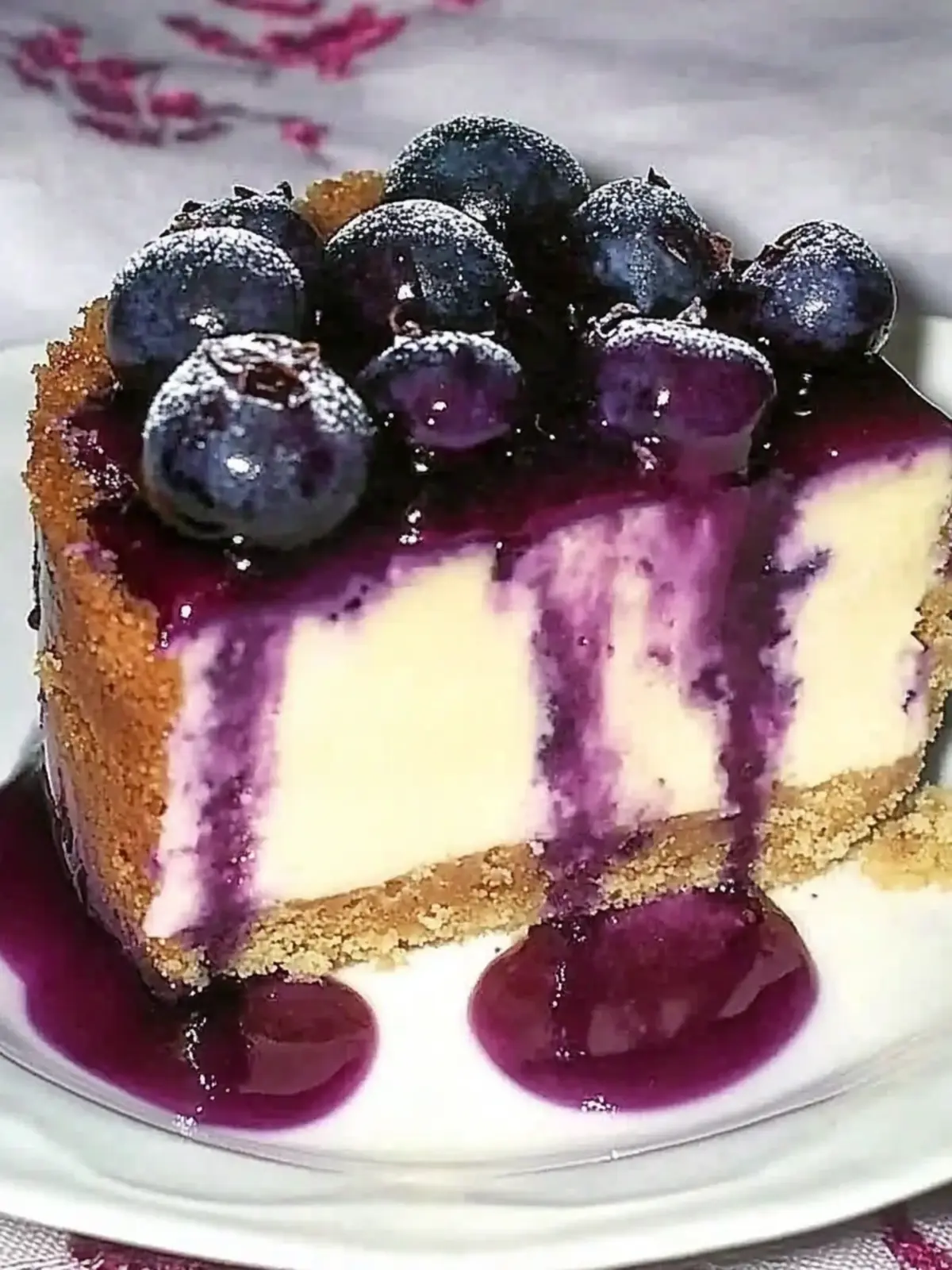 White Chocolate Blueberry Cheesecake