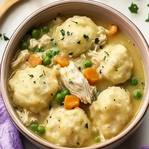Warm Crockpot Chicken and Dumplings