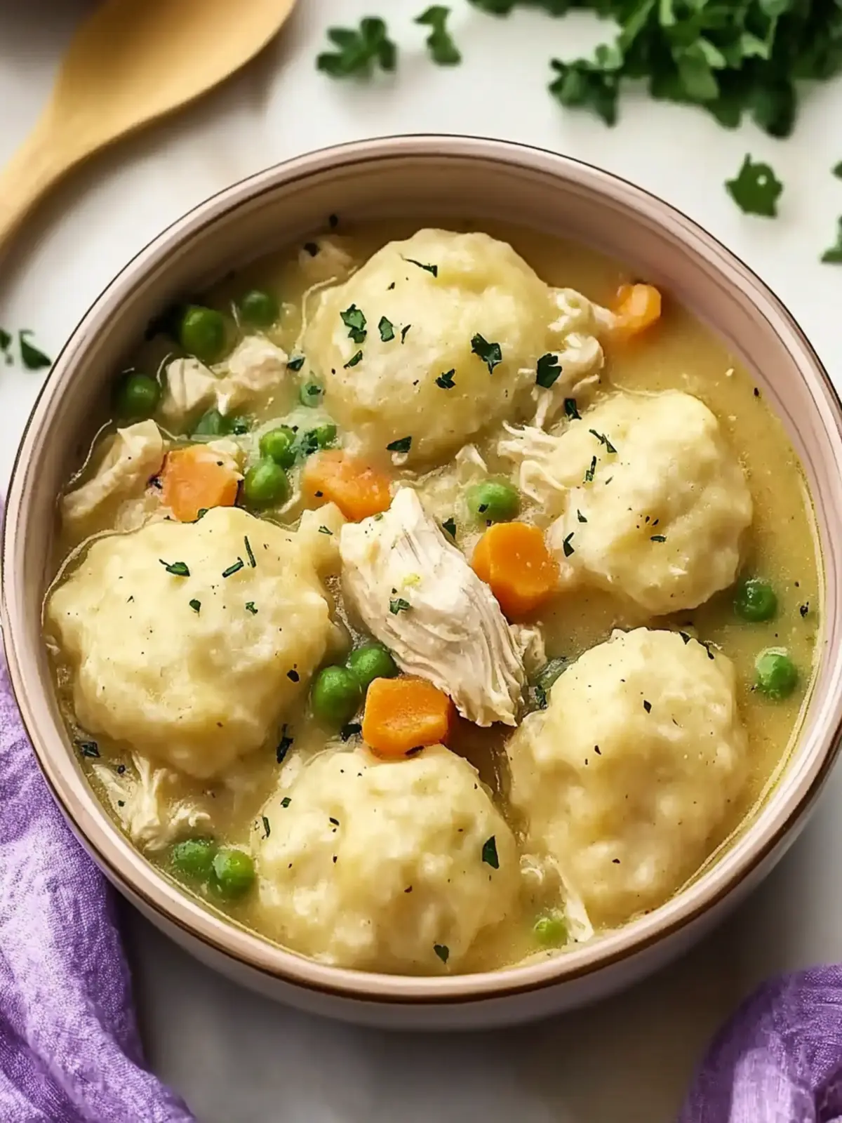 Warm Crockpot Chicken and Dumplings