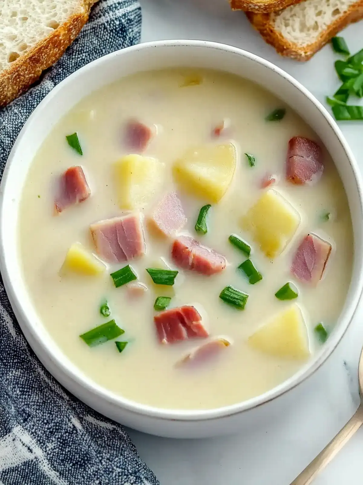 Buttery Spiral Ham and Potato Soup