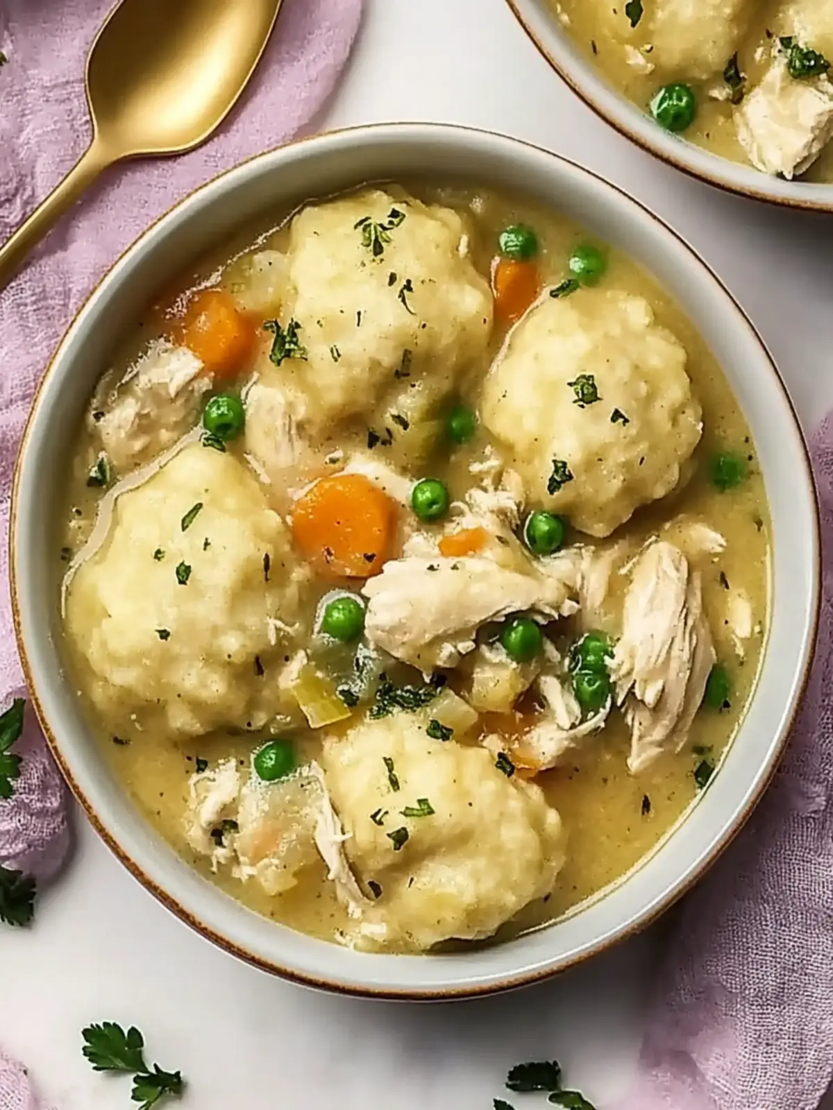 Warm Crockpot Chicken and Dumplings