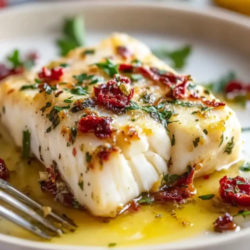 Tender Mediterranean Baked Halibut