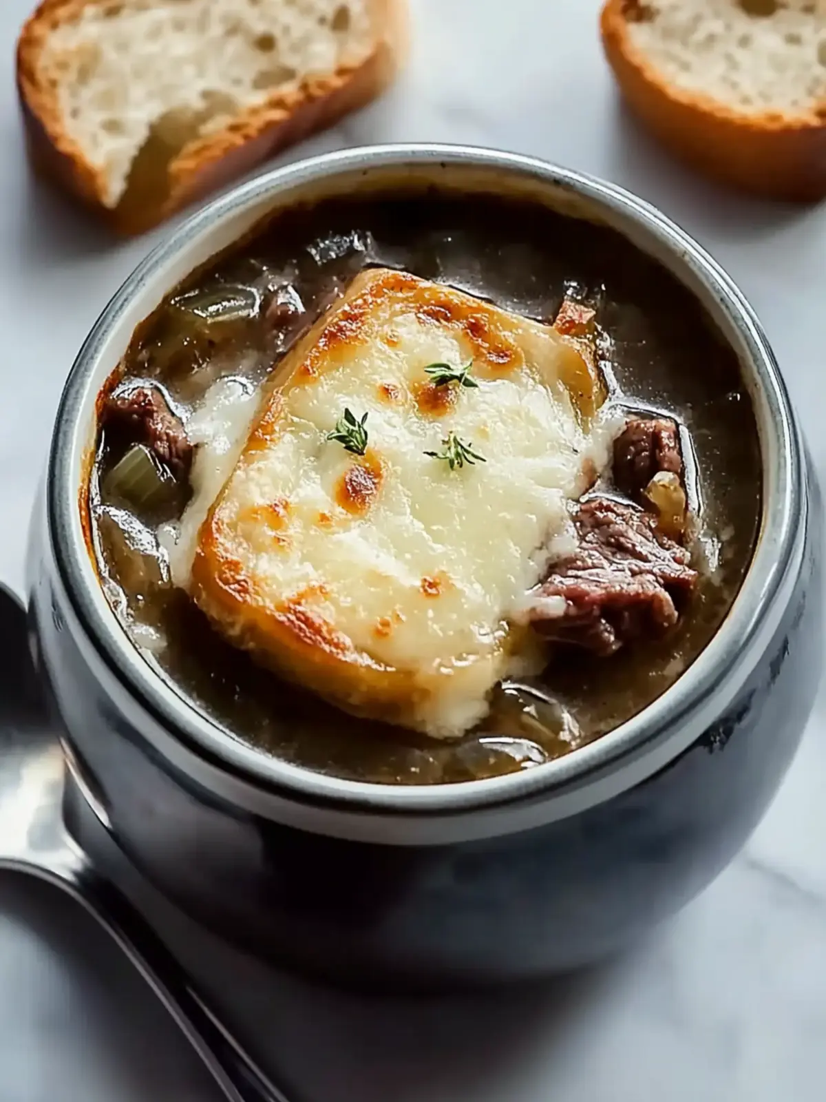 Hearty French Onion Soup with Beef for Cozy Nights