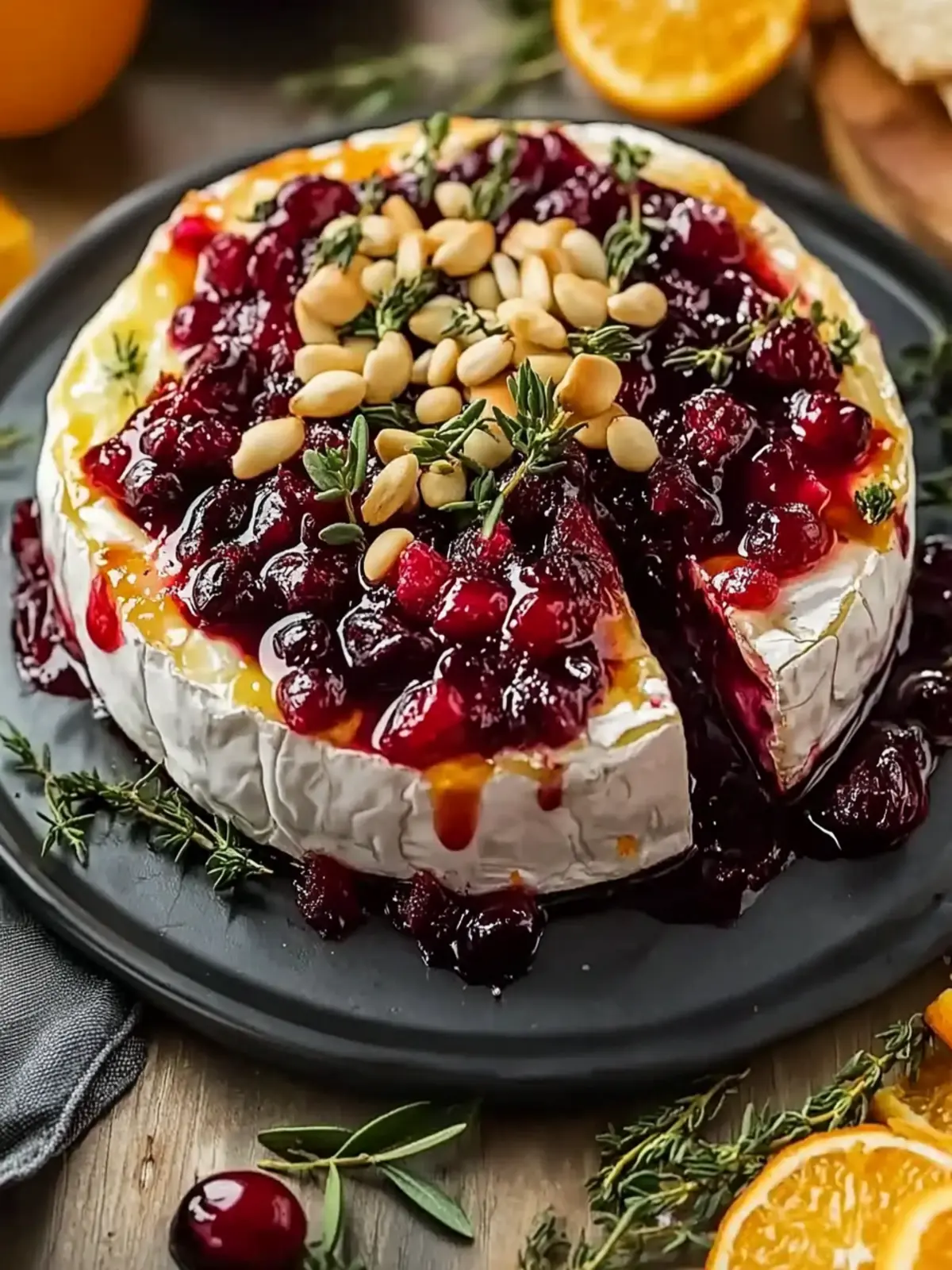 Cranberry Orange Baked Brie