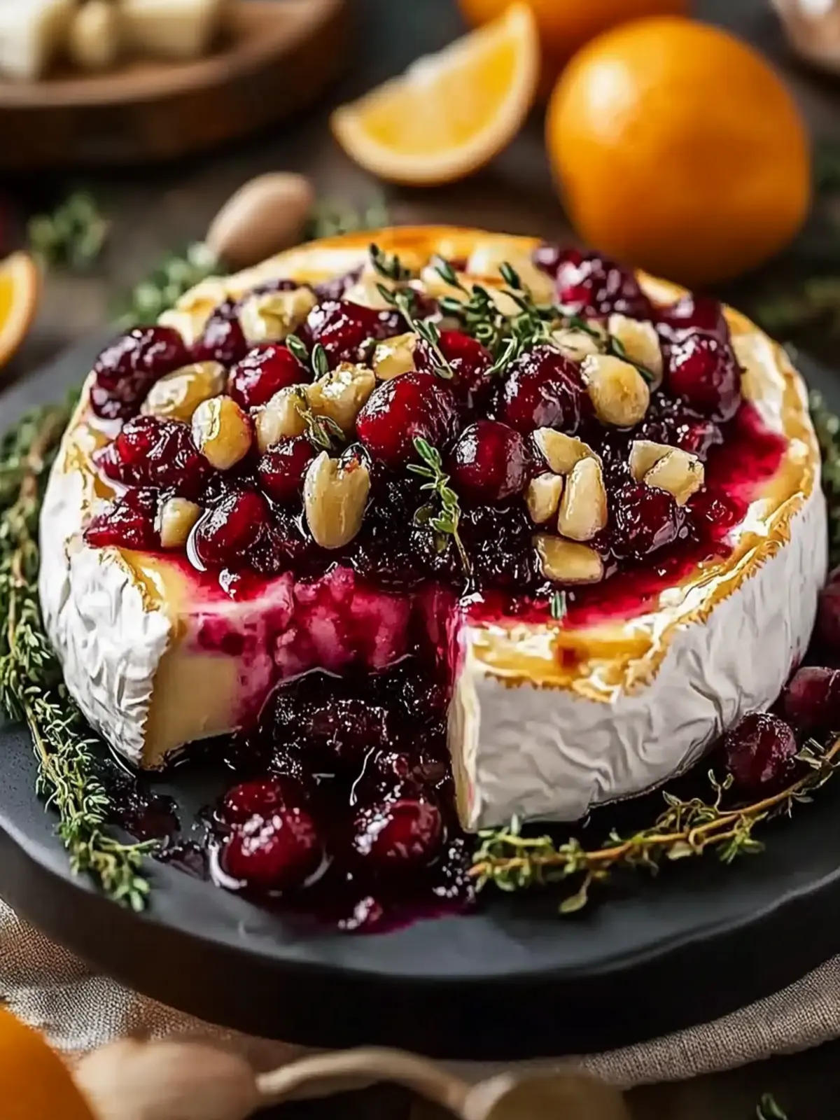 Cranberry Orange Baked Brie