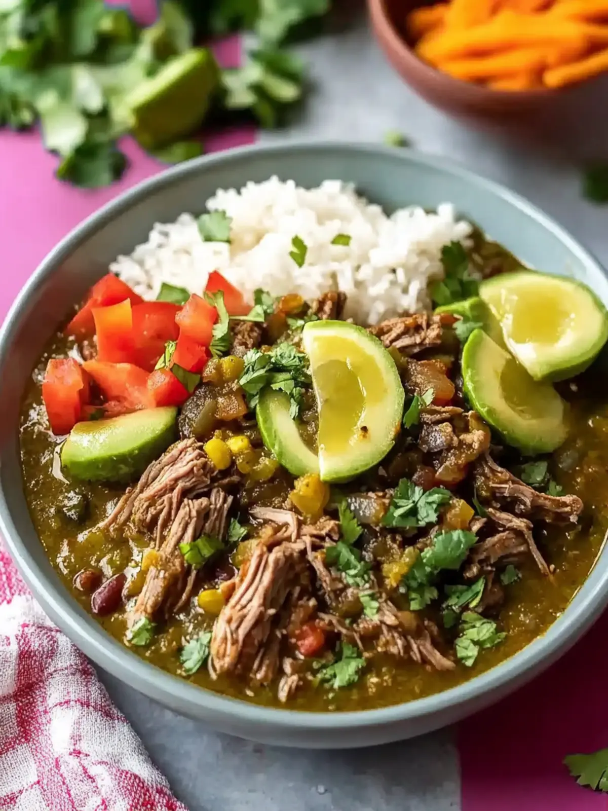 Simple Crockpot Beef Chili Verde