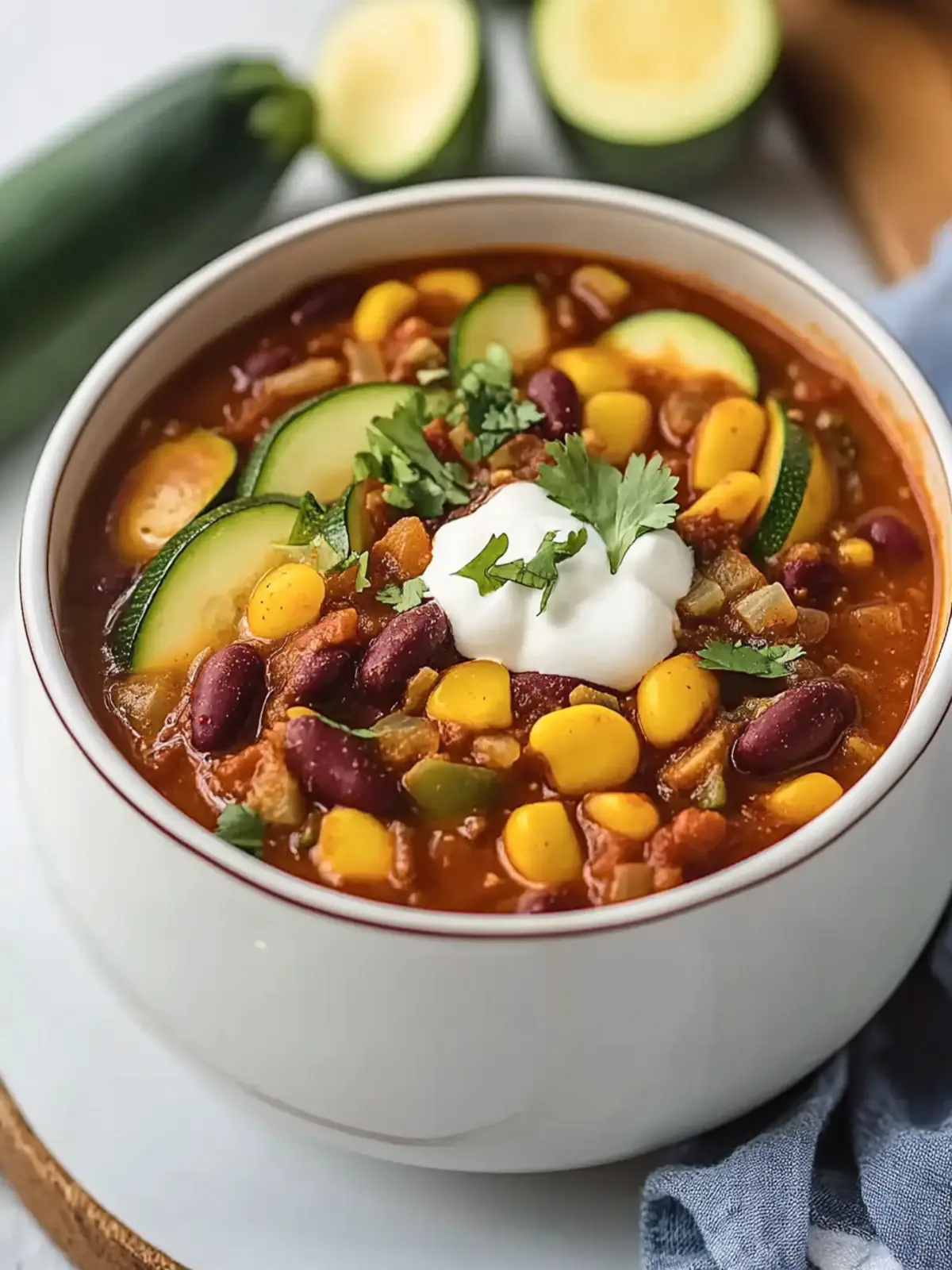 Chunky Crockpot Zucchini Chili