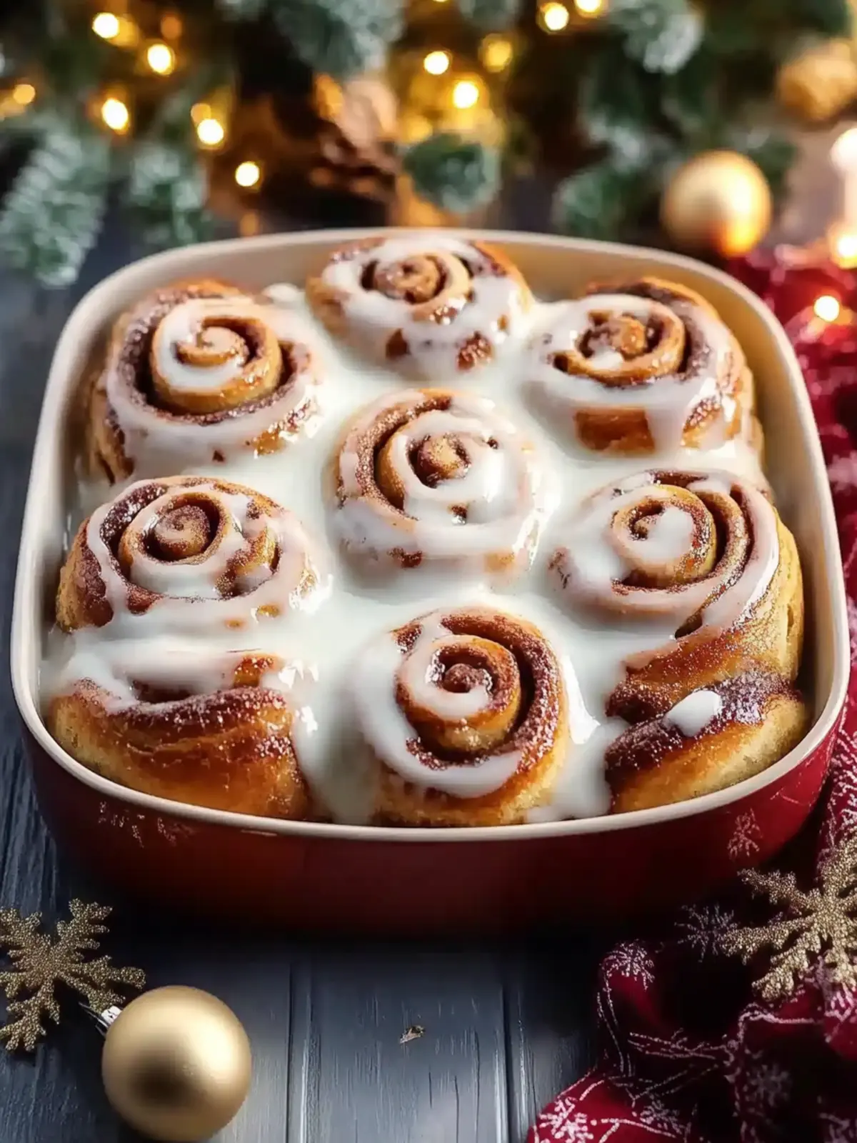 Festive Eggnog Cinnamon Rolls