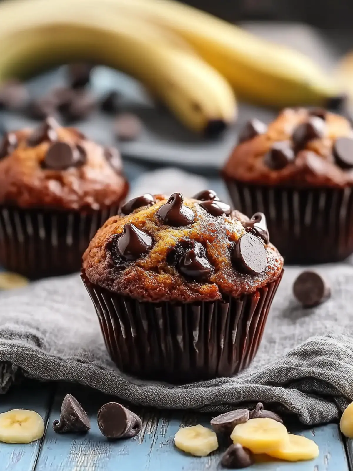 banana chocolate chip muffins