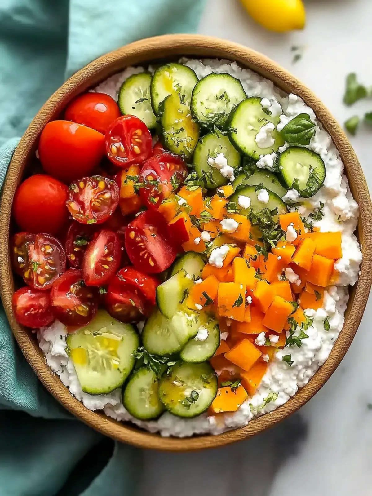 Veggie Savory Cottage Cheese Bowl