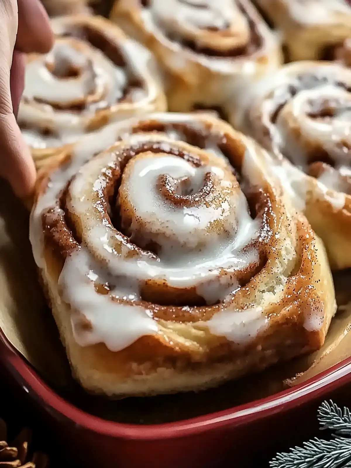 Gooey Cinnamon Rolls with Brown Butter Cream Cheese Frosting