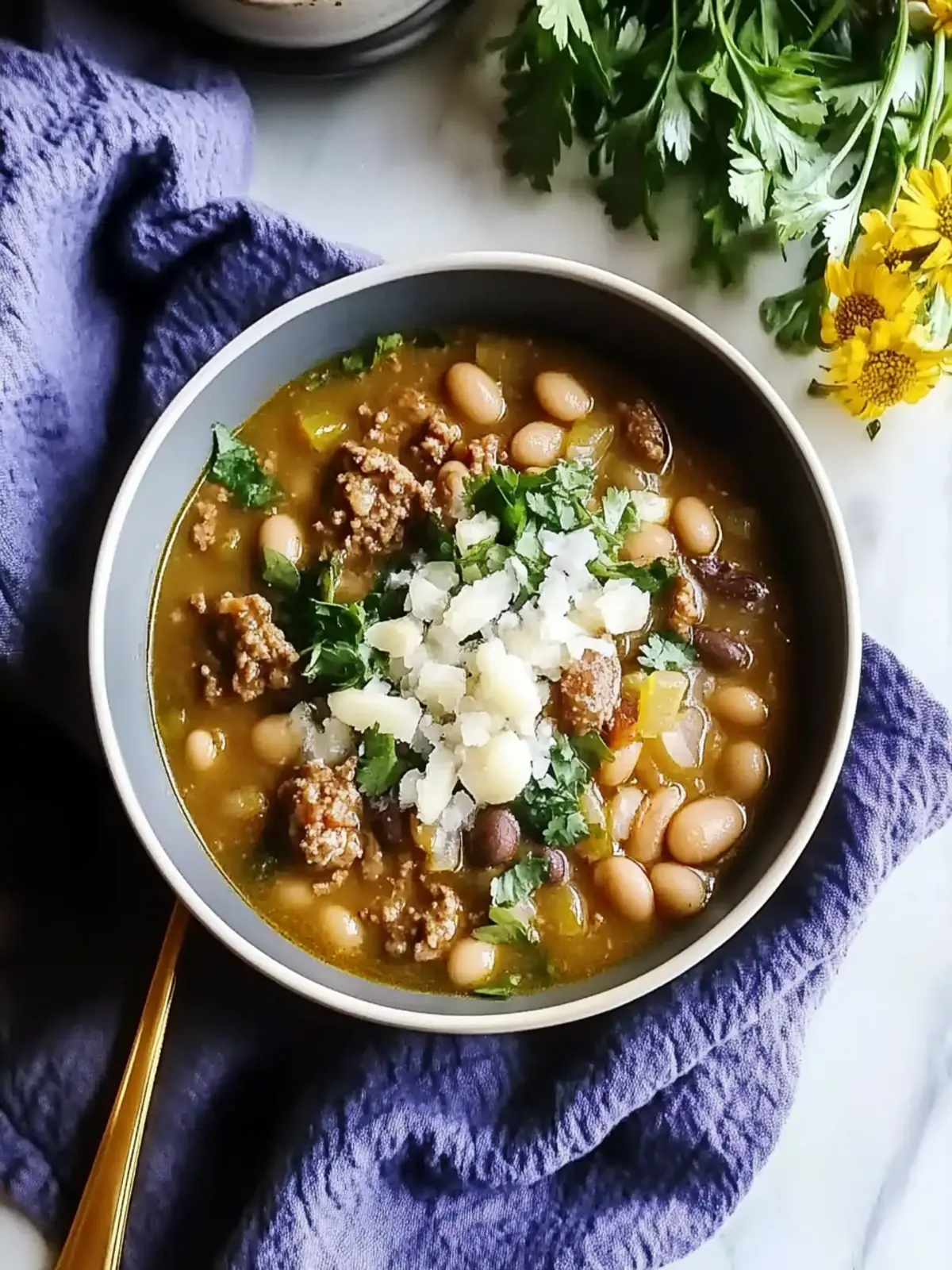 Classic White Bean Beef Chili
