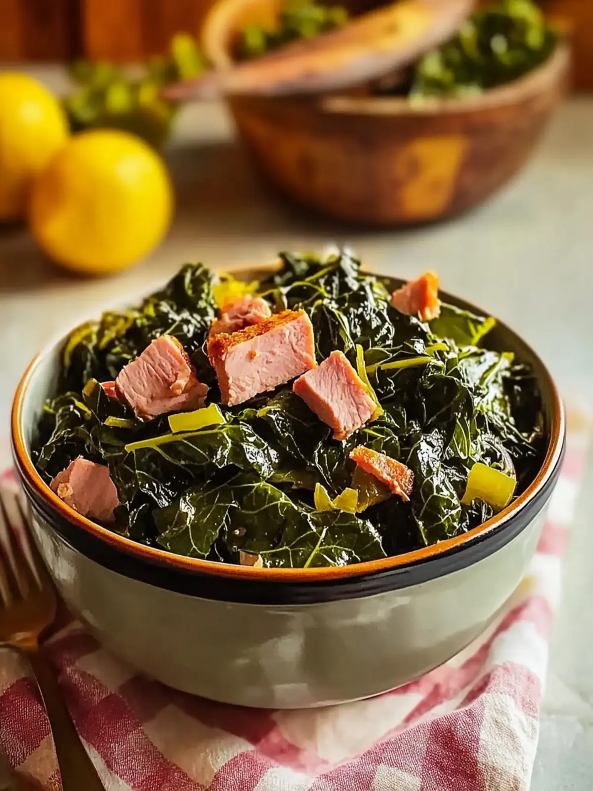 Spicy Collard Greens with Smoked Turkey