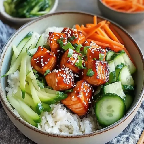 Honey Garlic Salmon Bowl
