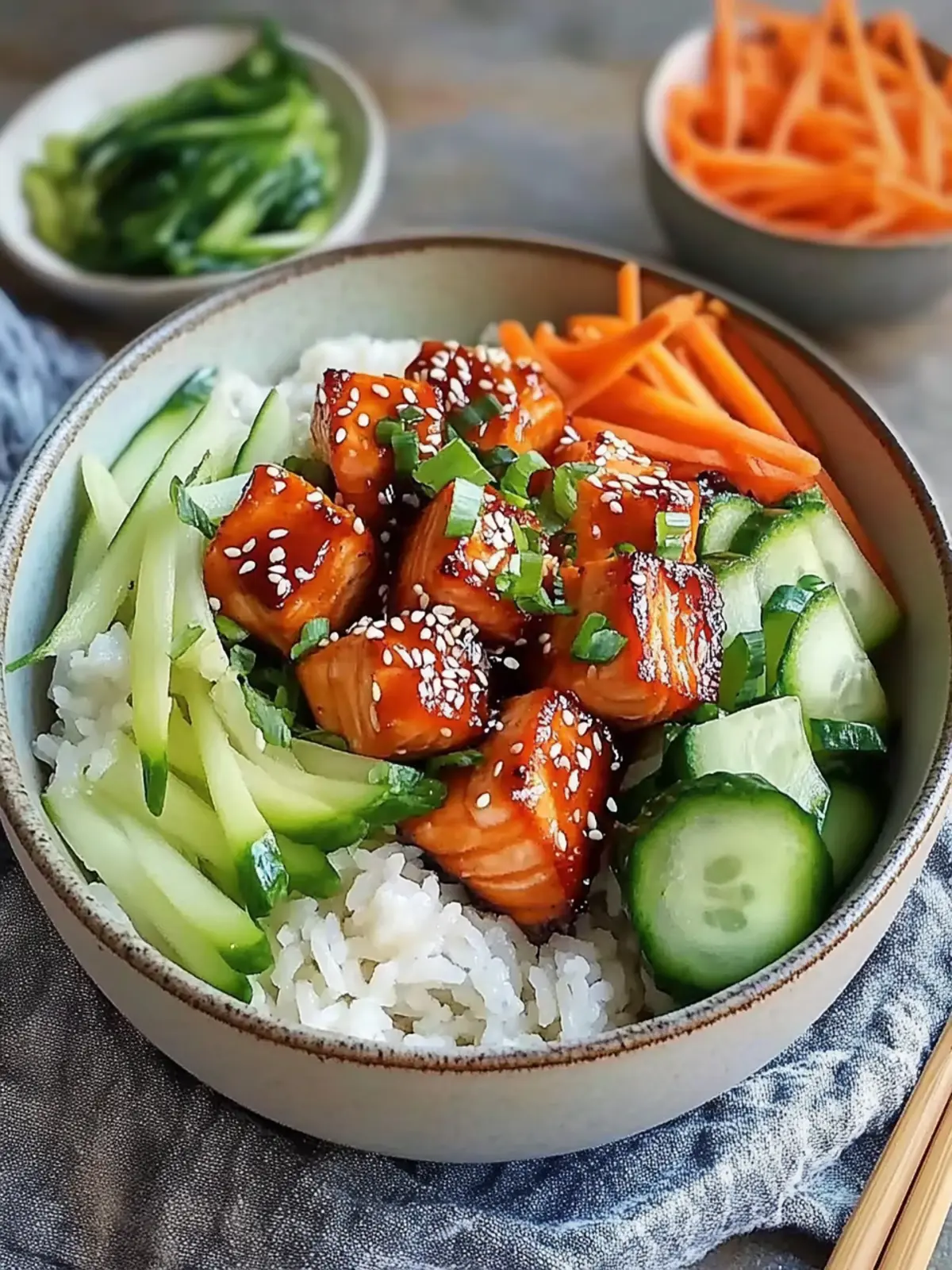 Honey Garlic Salmon Bowl