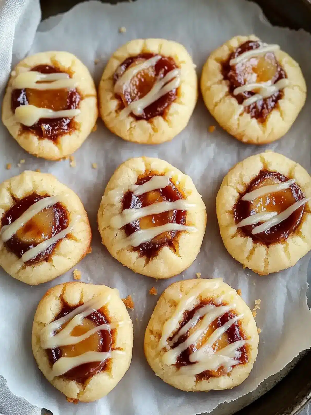 Homemade Apple Butter Thumbprint Cookies