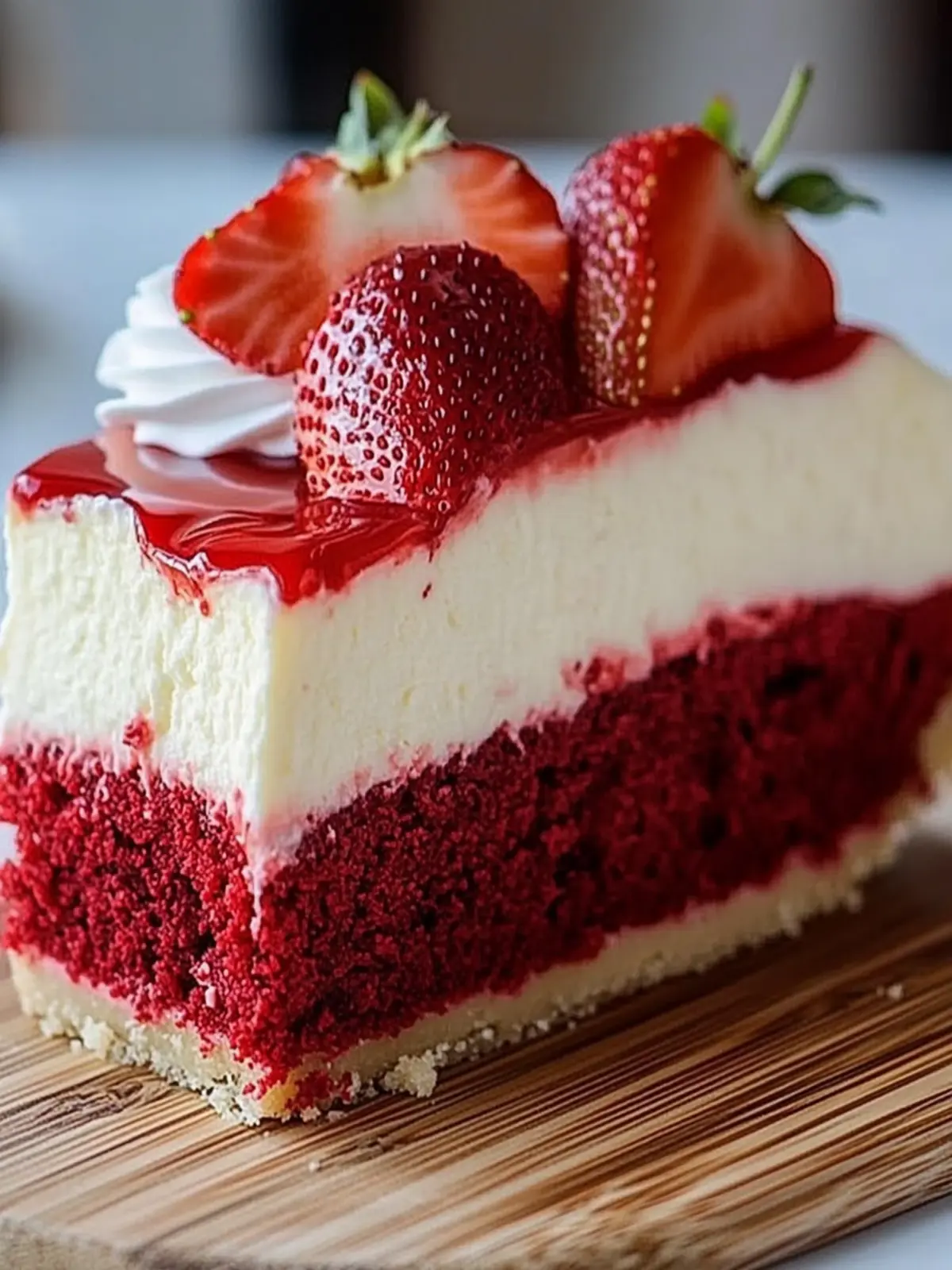 Red Velvet Strawberry Cheesecake