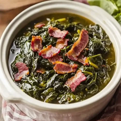 Crock Pot Collard Greens with Bacon