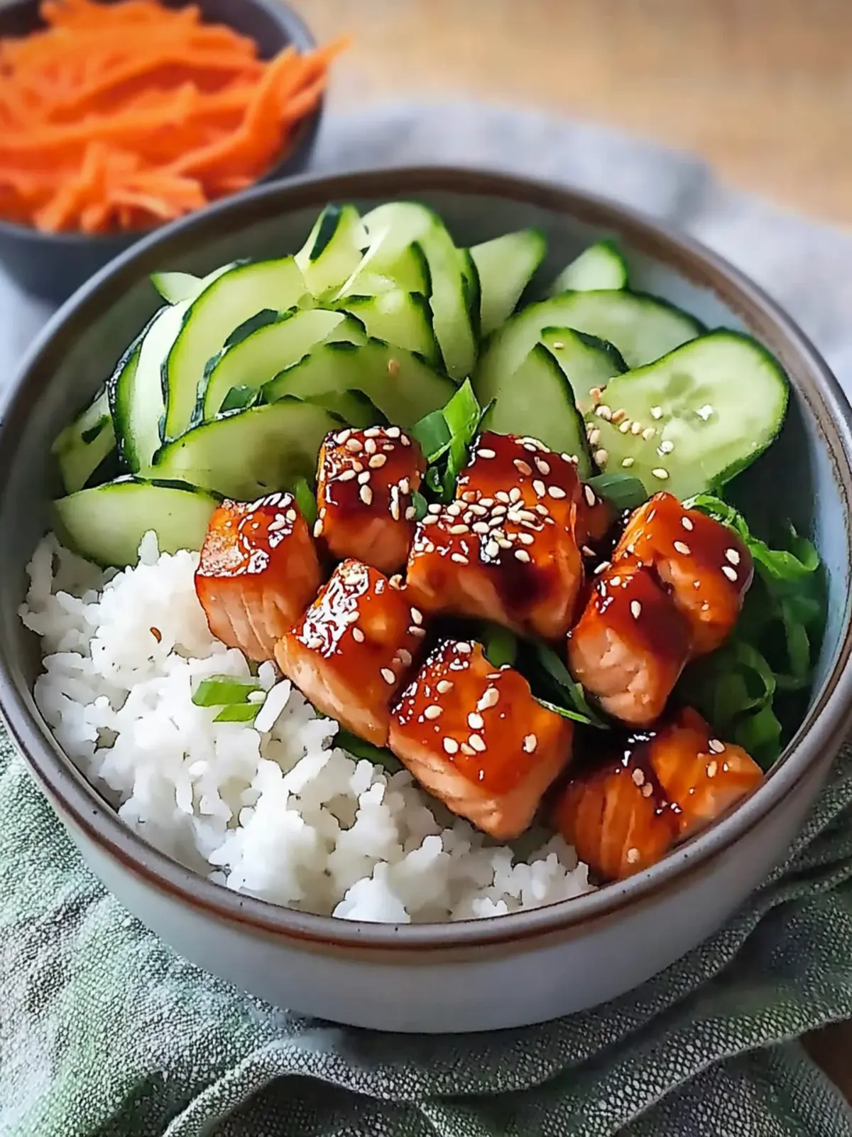 Honey Garlic Salmon Bowl