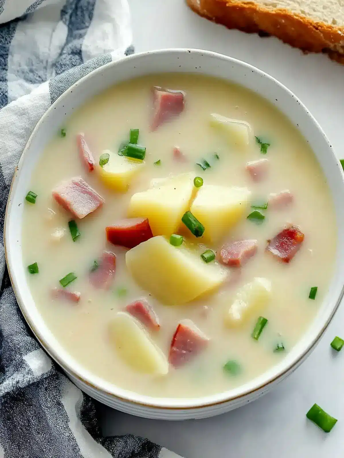 Cozy Up with Buttery Spiral Ham and Potato Soup Delight