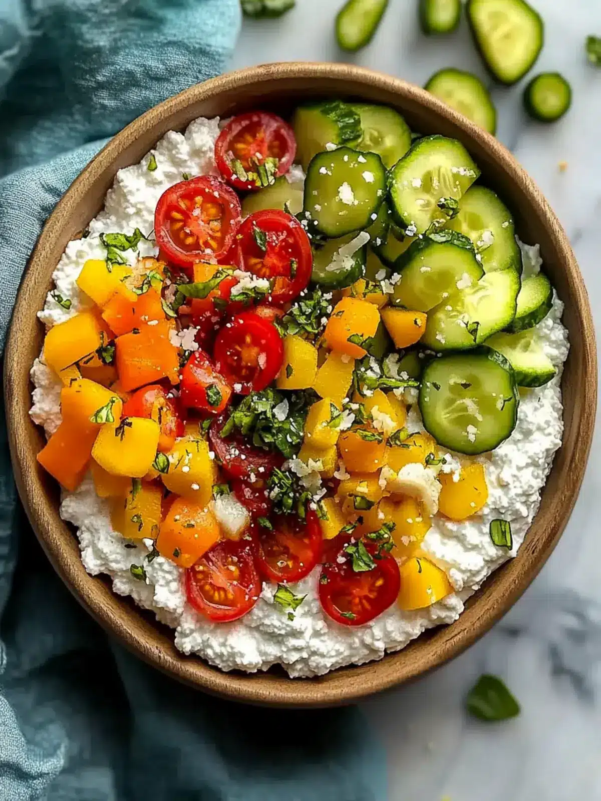 Veggie Savory Cottage Cheese Bowl