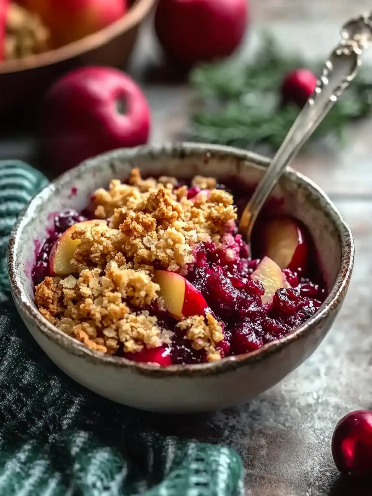 Quick Cranberry Apple Crisp