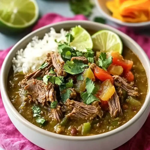 Simple Crockpot Beef Chili Verde