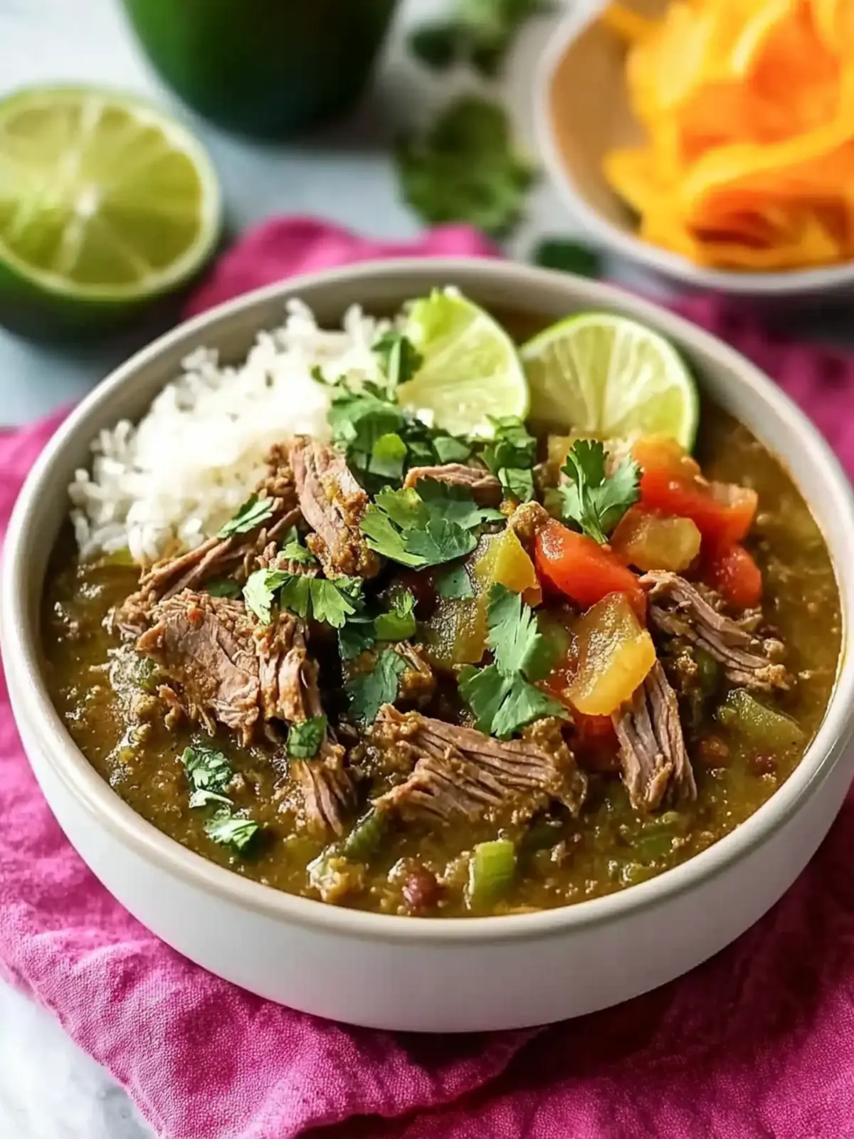 Simple Crockpot Beef Chili Verde