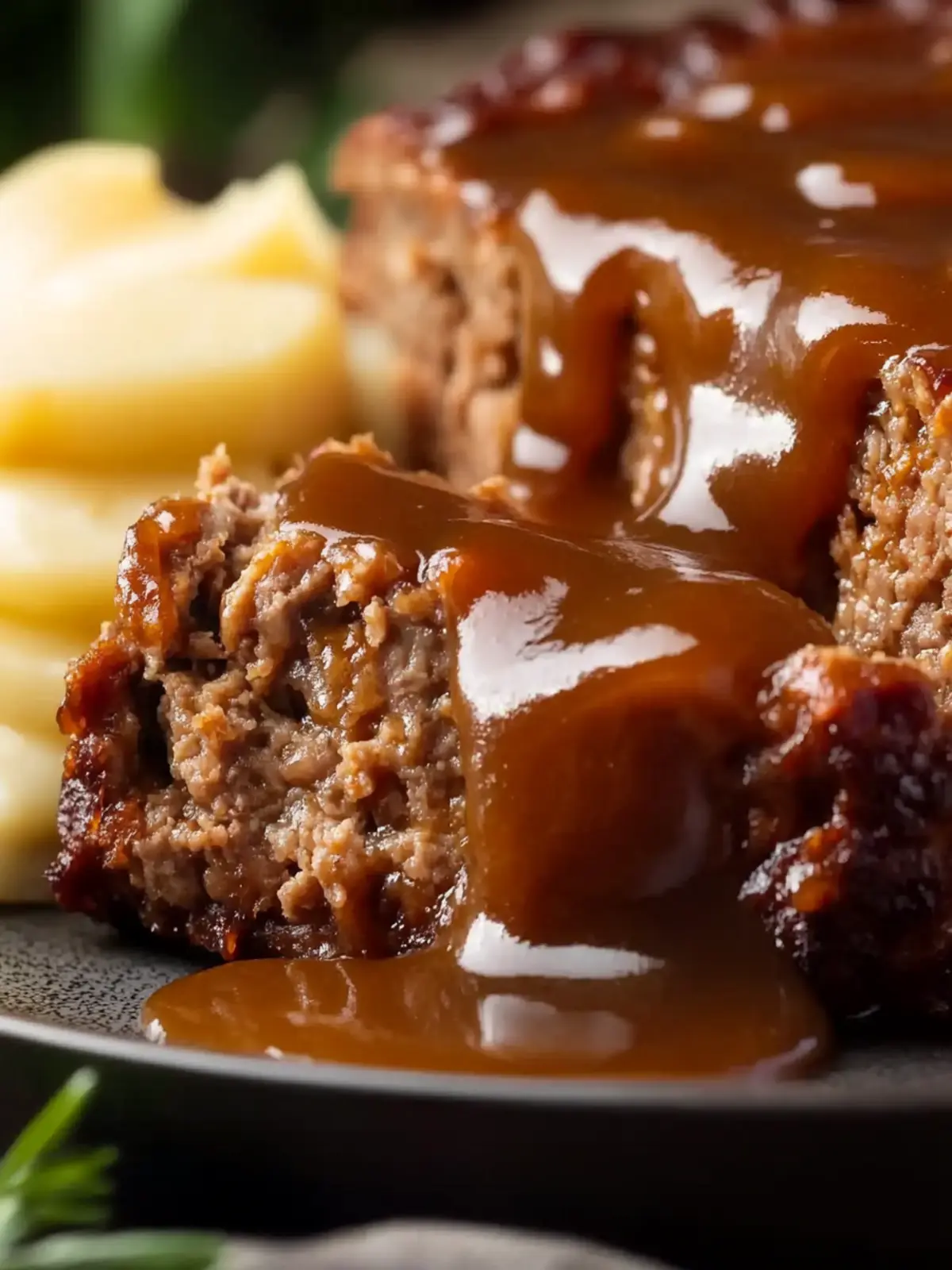 Homemade Meatloaf with Gravy