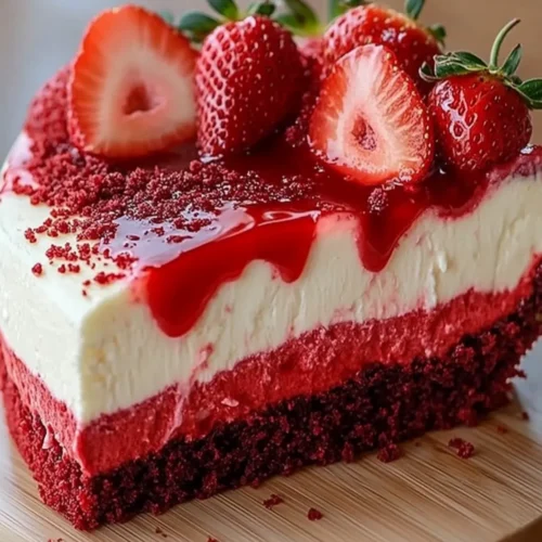 Red Velvet Strawberry Cheesecake